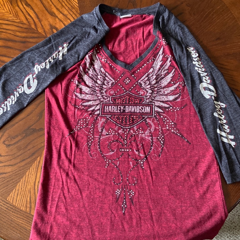 Ladies Harley Davidson 3/4 sleeve size M